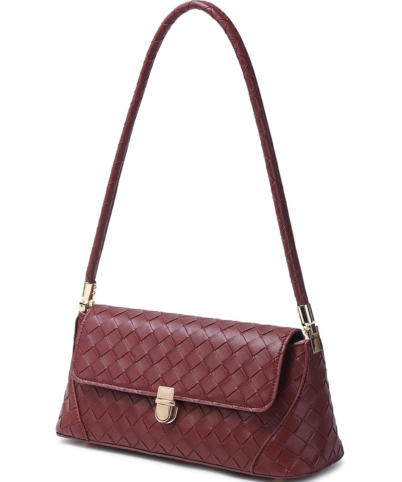 WSRYDJDL Shoulder Bags for Women Vintage Handbag Retro Classic Small Purse Cute Hobo Tote Handbag Mini Clutch Purse (BZ Wine Red) - Image 3